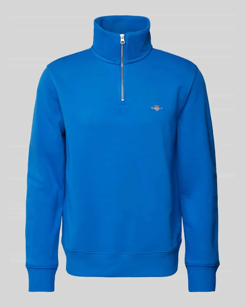 Gant Sweatshirt mit Label-Stitching Royal