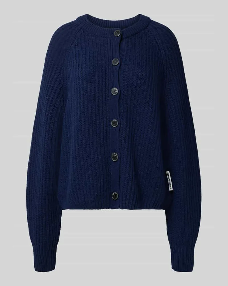 Armedangels Loose Fit Strickjacke aus Woll-Baumwoll-Mix Modell 'SELMAA Marine