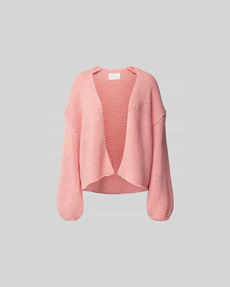 Juvia Oversized Strickjacke aus Woll-Mix Hellrosa