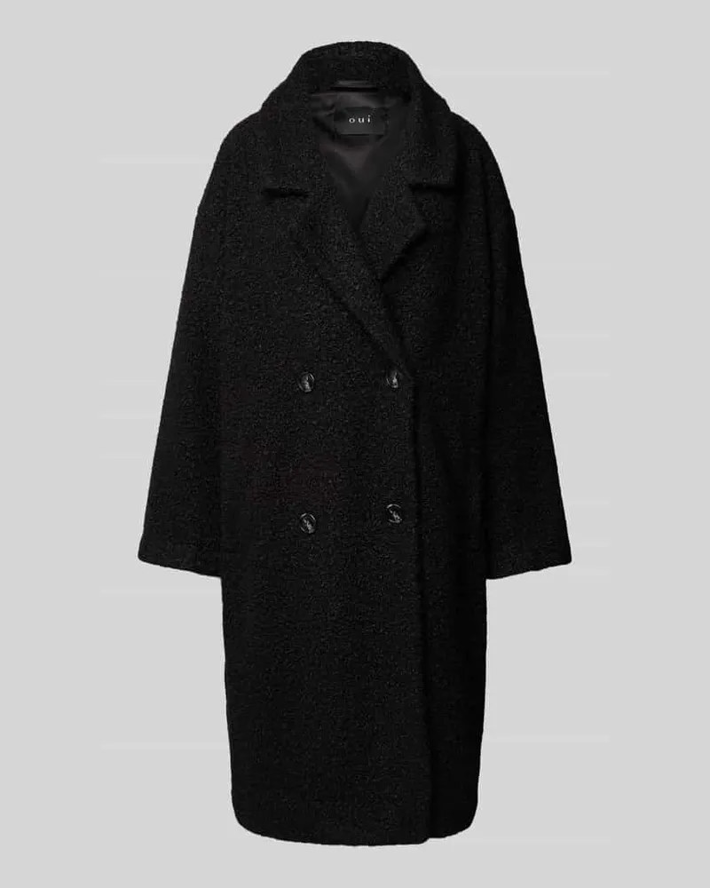 Oui  Mantel mit Reverskragen Black