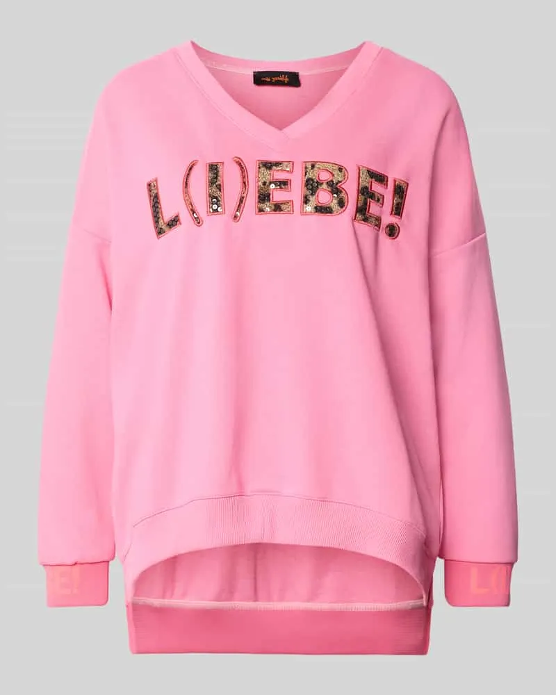 Miss Goodlife Oversized Sweatshirt aus reiner Baumwolle Modell 'L(I)EBE Pink