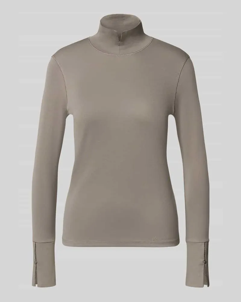 Marc Cain Longsleeve mit Stehkragen Taupe