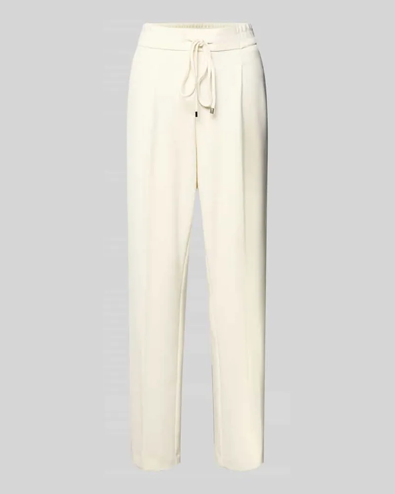 SteHmann Stoffhose mit elastischem Bund Modell 'Myriel Offwhite