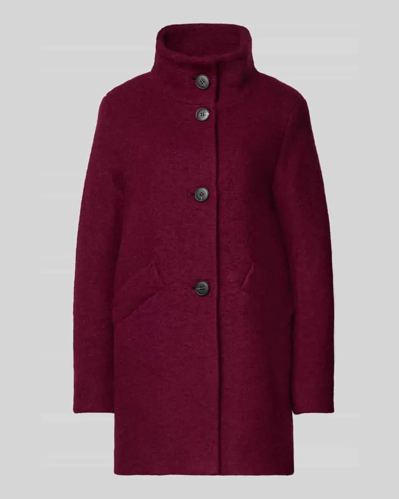 Fuchs Schmitt Kurzmantel mit Stehkragen und Eingrifftaschen Bordeaux