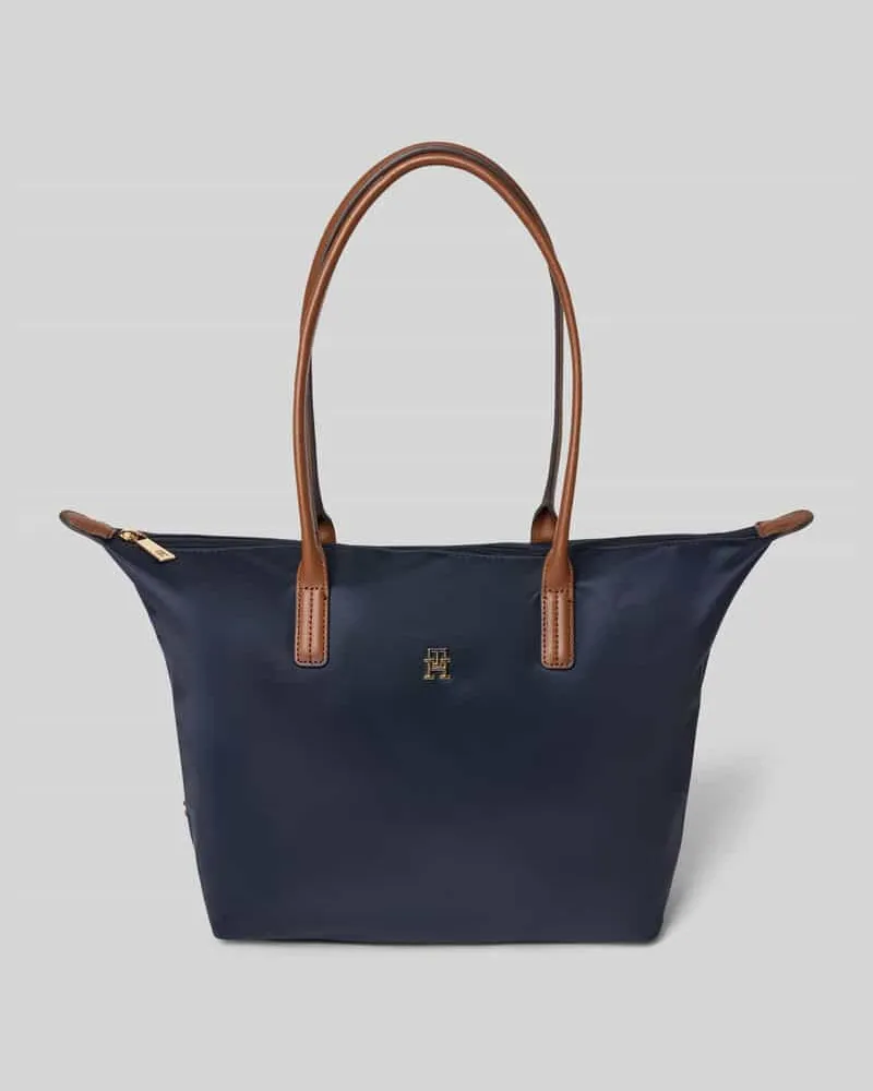 Tommy Hilfiger Shopper mit Label-Applikation Marine