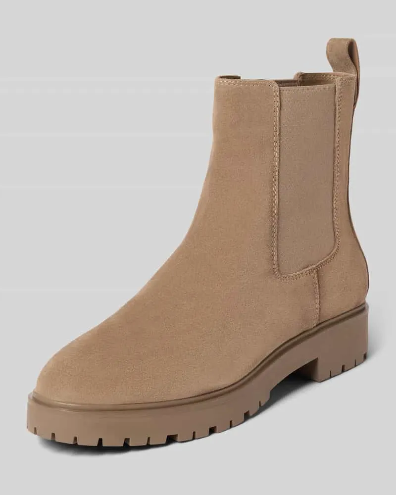 Ralph Lauren Stiefelette aus Leder mit elastischen Einsätzen Modell 'ALLYSON Taupe