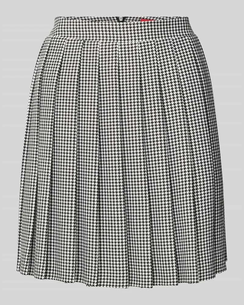 HUGO BOSS Mini-Faltenrock mit Vichy-Muster Modell 'RABALLI Black