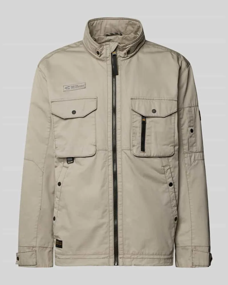 Camel Active Jacke aus reiner Baumwolle mit Brusttaschen Beige