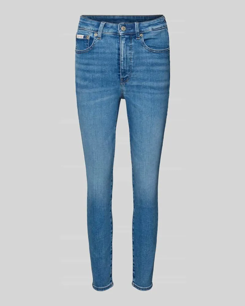 Calvin Klein Skinny Fit Jeans aus Baumwoll-Mix Jeansblau