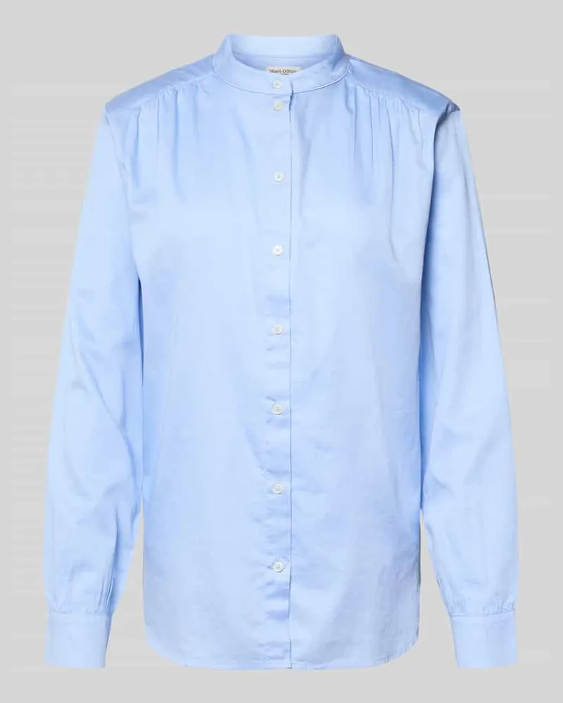 Marc O'Polo Regular Fit Hemdbluse aus reiner Baumwolle Hellblau