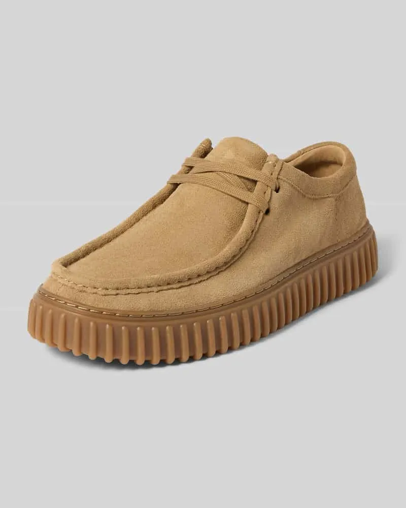 Clarks Bootsschuhe aus beschichtetem Leder Modell 'Torhill Sand