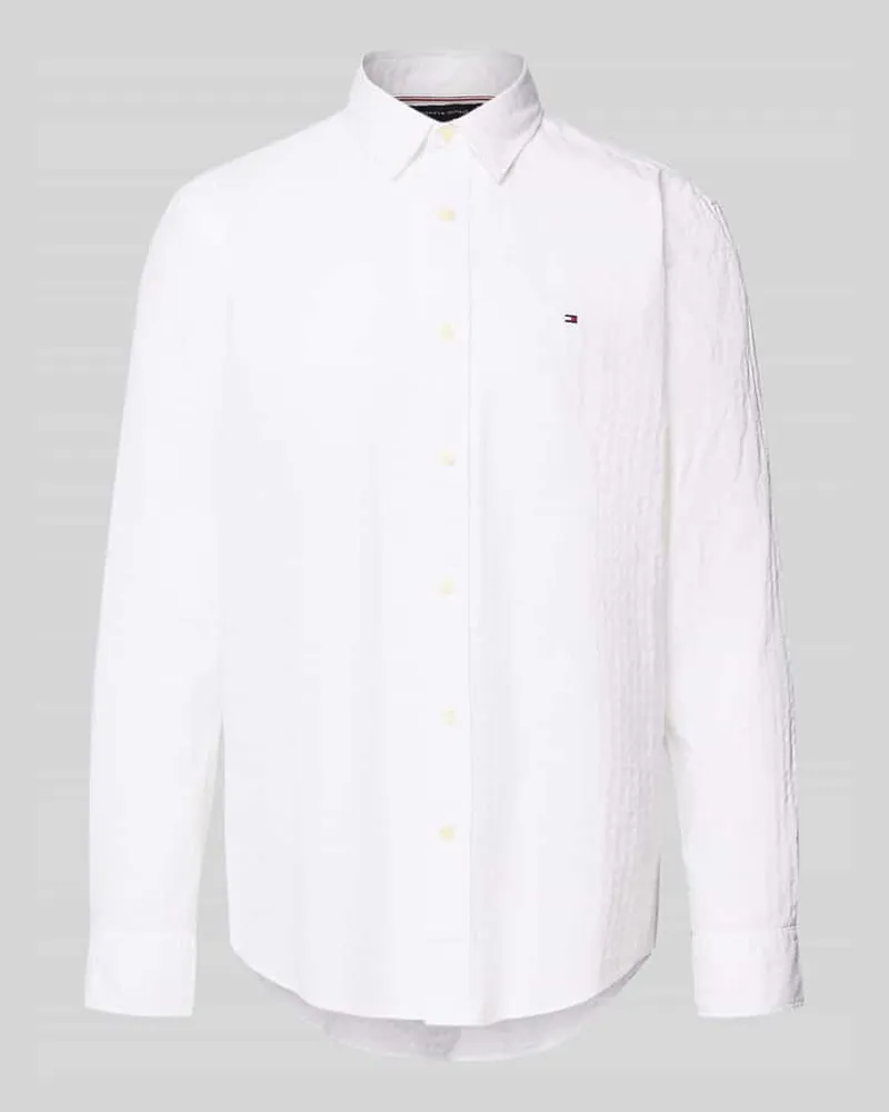 Tommy Hilfiger Regular Fit Freizeithemd aus reiner Baumwolle Weiss