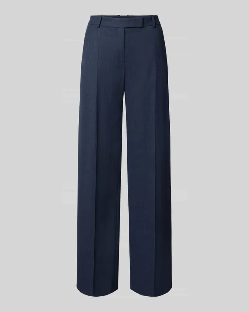 HUGO BOSS Schmale Hose mit Woll-Anteil Modell 'Tilda6 Marine