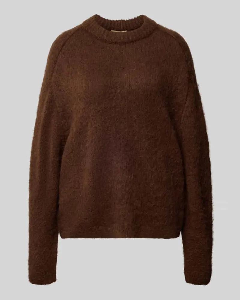 Smith & Soul Strickpullover mit gerippten Abschlüssen Dunkelbraun