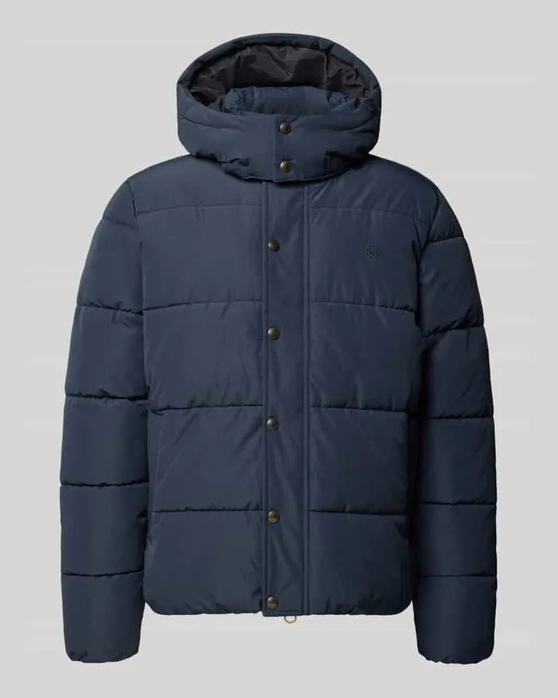 Superdry. Steppjacke mit Kapuze und Reißverschluss Dunkelblau