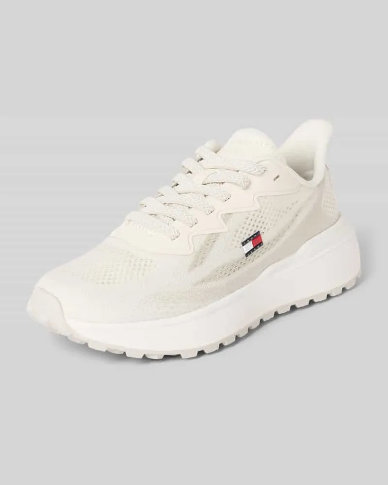 Tommy Hilfiger Low Top Sneaker in Mesh-Optik Ecru