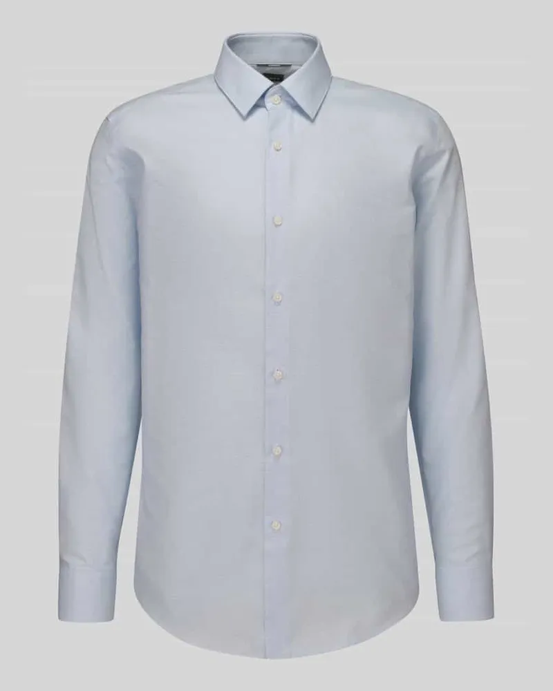 HUGO BOSS Slim Fit Businesshemd mit Kentkragen Bleu