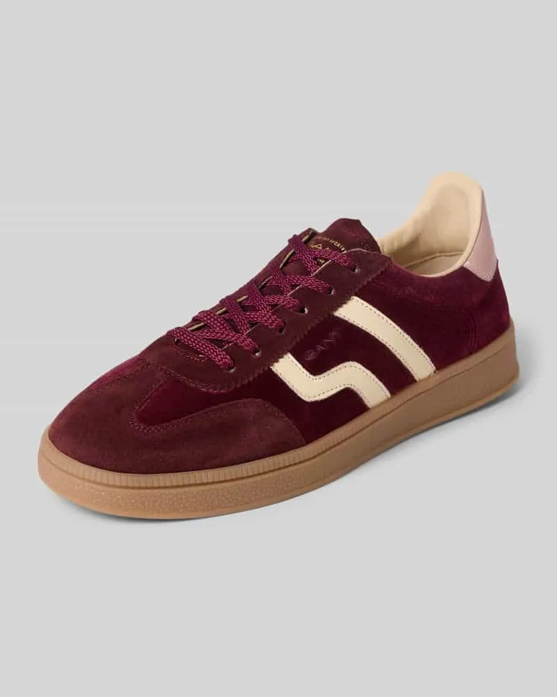 Gant Sneaker aus Leder mit Schnürung Modell 'Cuzima Bordeaux