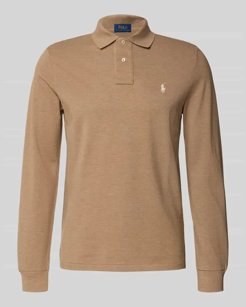 Ralph Lauren Poloshirt mit Label-Stitching Graphit