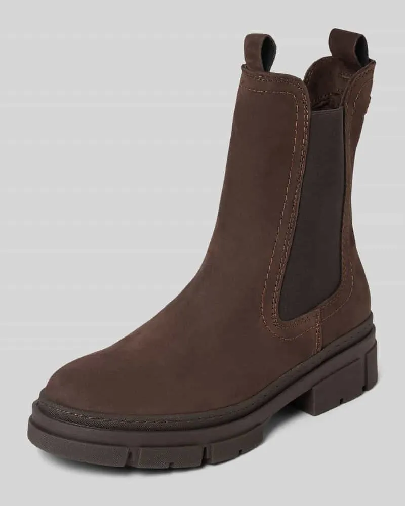 Tamaris Chelsea Boots aus echtem Rindsleder Dunkelbraun