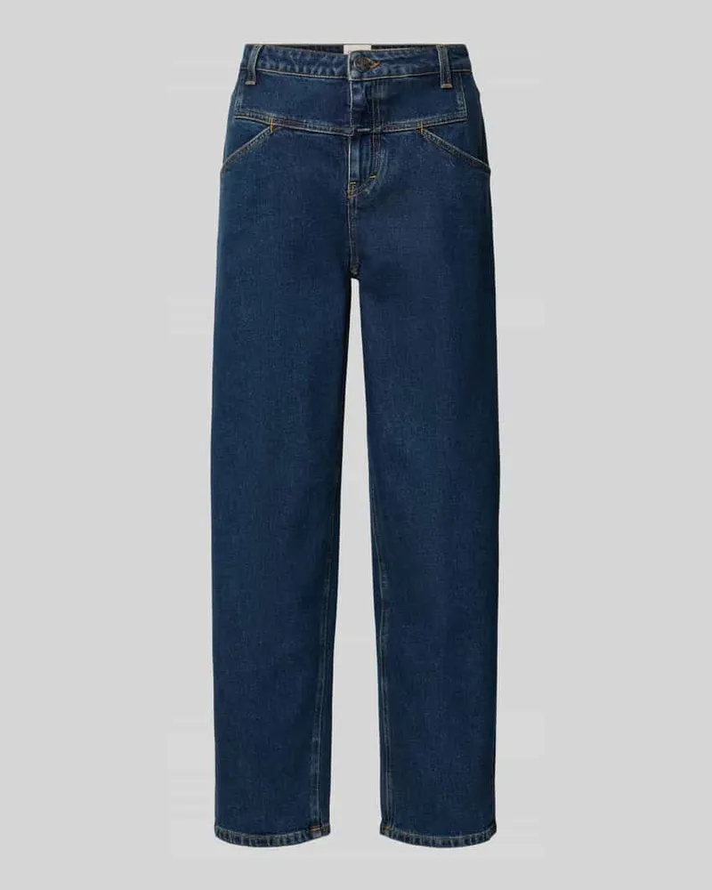 Closed Barrel Fit Jeans mit Label-Detail Modell 'STOVER-X Dunkelblau