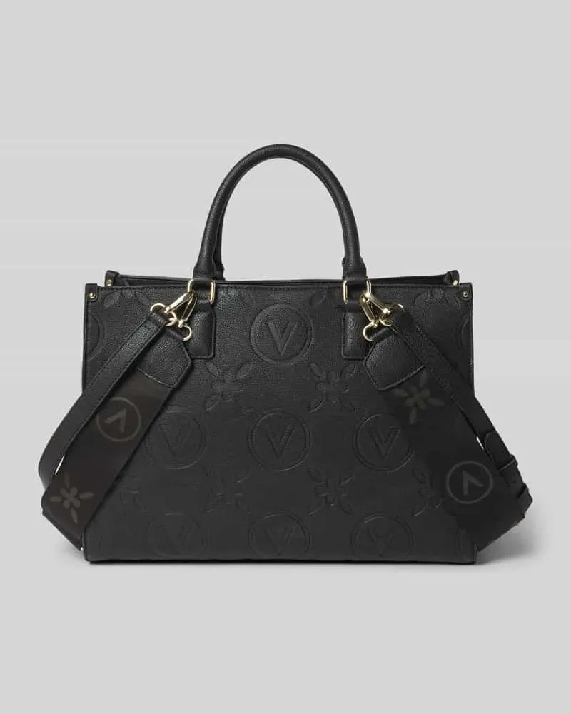 Valentino Garavani Handtasche mit Label-Strukturmuster Modell 'SAMBA Black