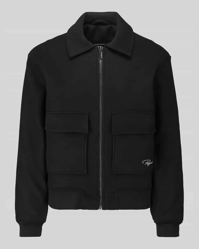 PEGADOR Bomberjacke mit großen Pattentaschen Black