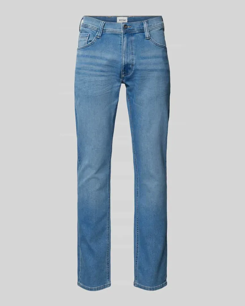 Mustang Slim Fit Jeans im 5-Pocket-Design Modell 'OREGON Jeansblau