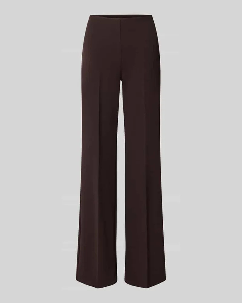 Rinascimento Flared Fit Stoffhose mit Bügelfalten Dunkelbraun