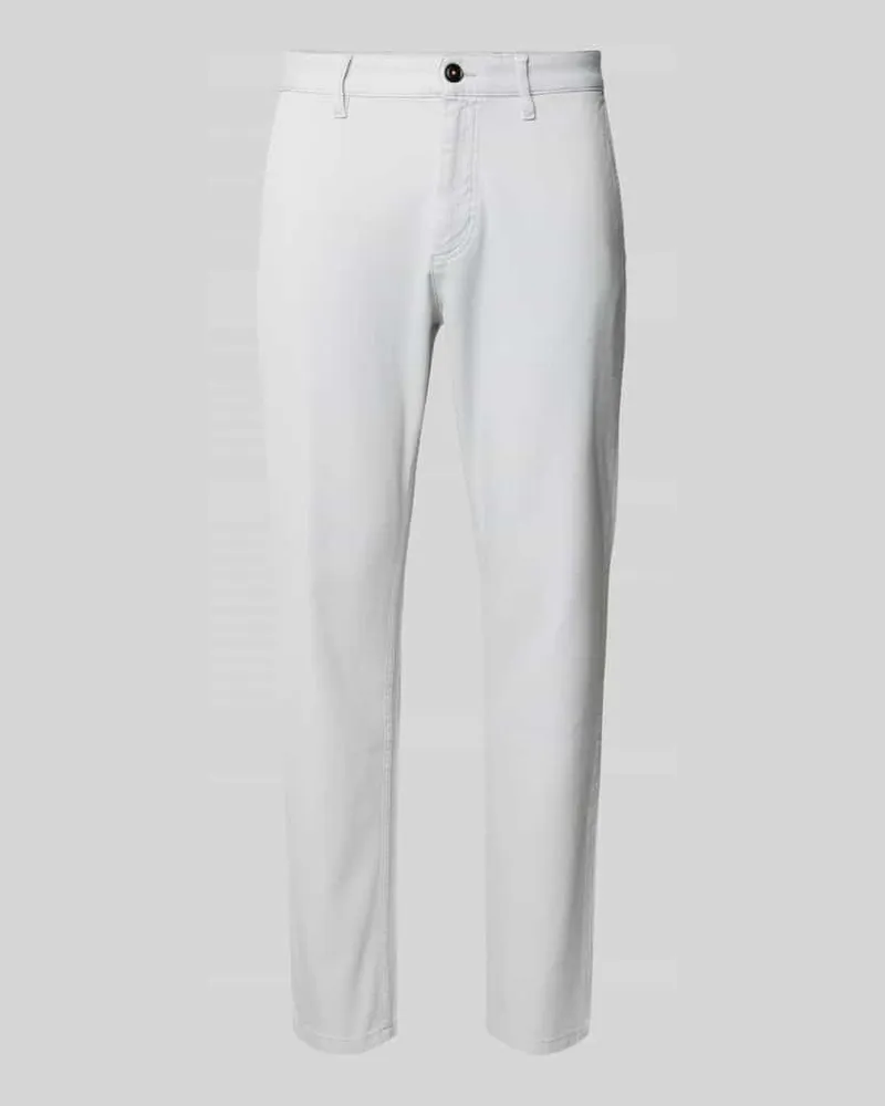 HUGO BOSS Tapered Fit Chino mit Gesäßtaschen Hellgrau