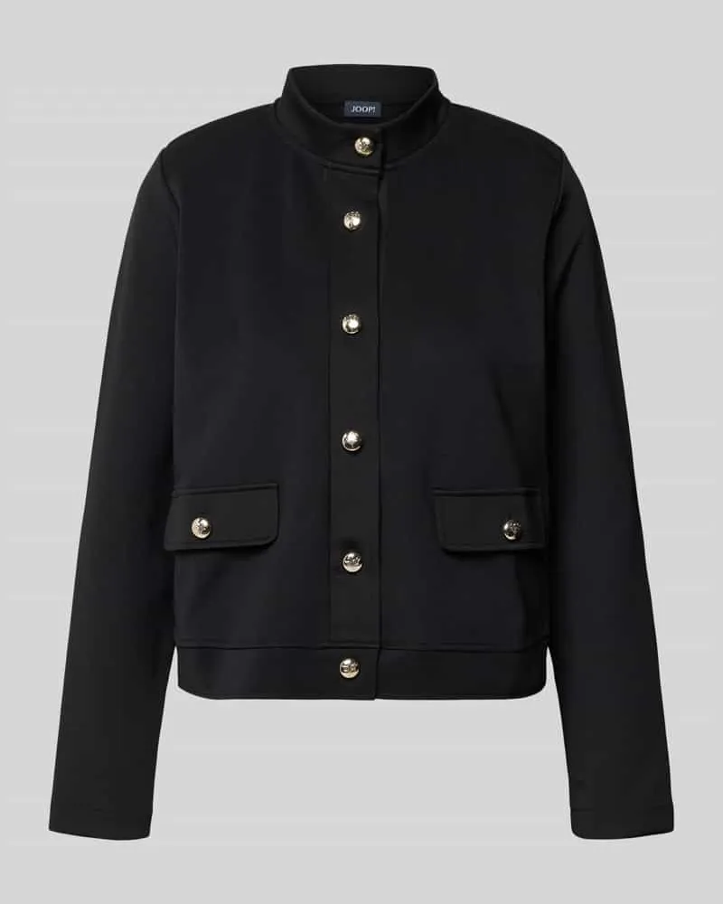 JOOP! Sweatjacke mit Knopfleiste Modell 'Tessina Aqua