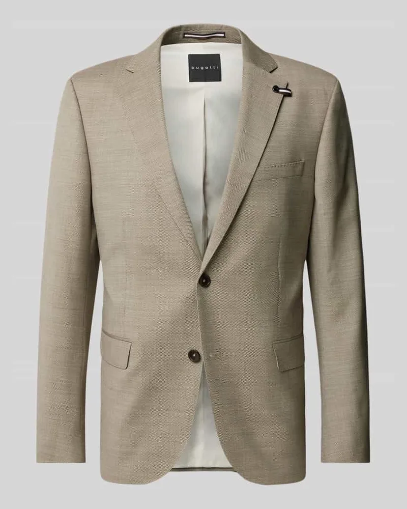 Bugatti 2-Knopf-Sakko mit Reverskragen Camel