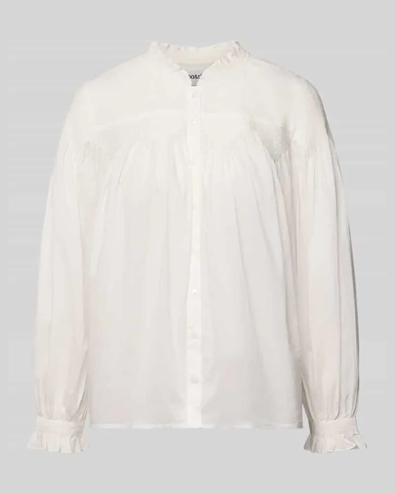 ba&sh Regular Fit Bluse mit Stehkragen Modell 'TONIA Offwhite