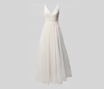 Abendkleid mit Spitzenbesatz