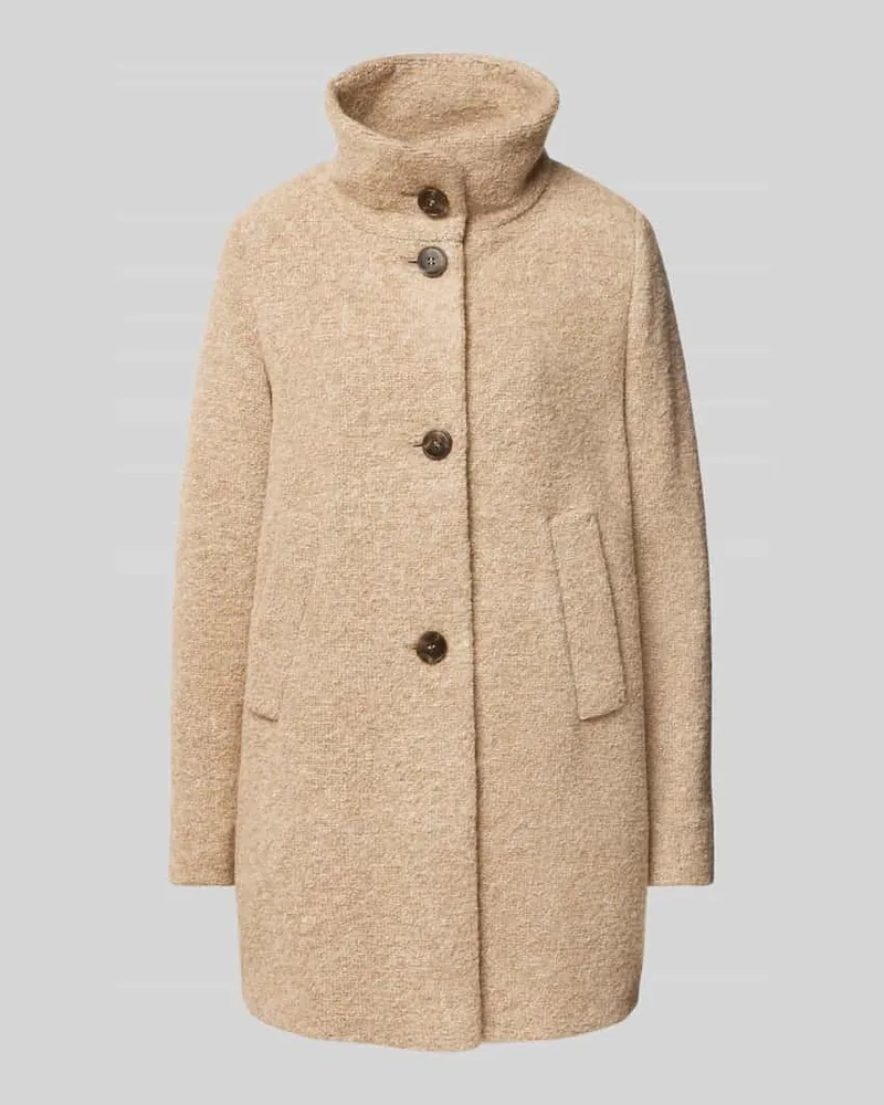 Fuchs Schmitt Wollmantel mit Stehkragen Camel