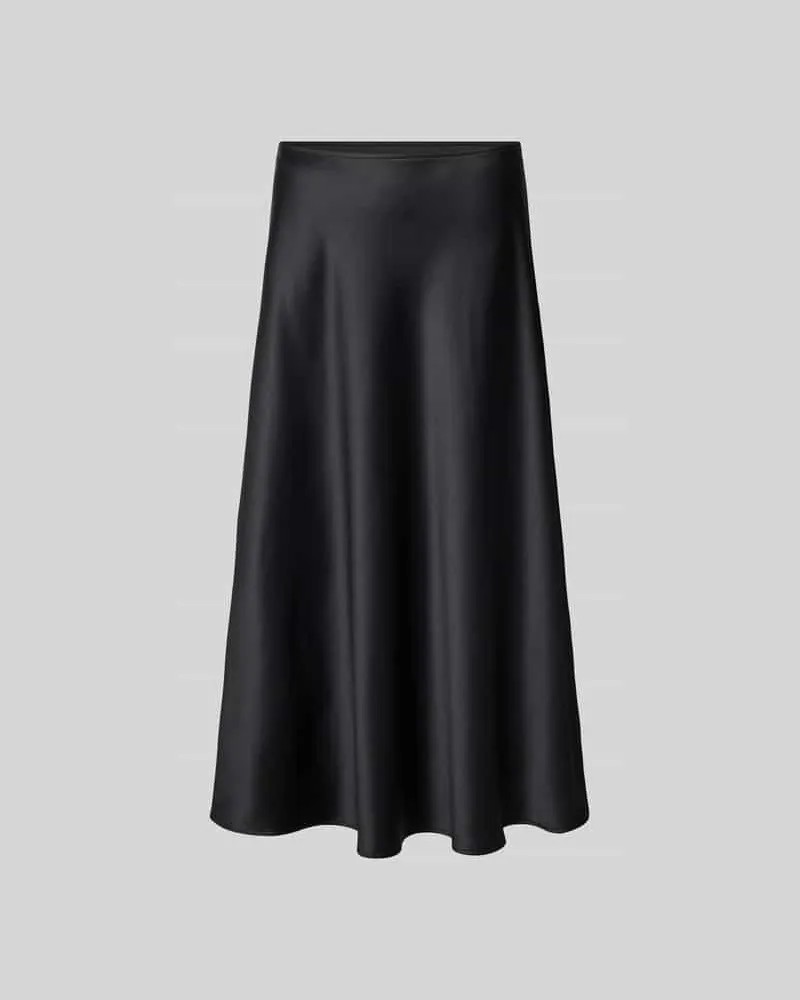 Juvia Midirock mit Reißverschluss Black