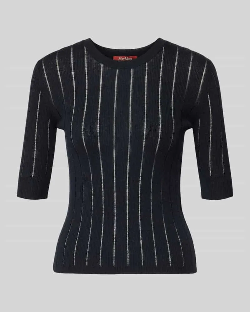 Max Mara Slim Fit Pullover aus Seiden-Woll-Mix Modell ''RAGNO Marine