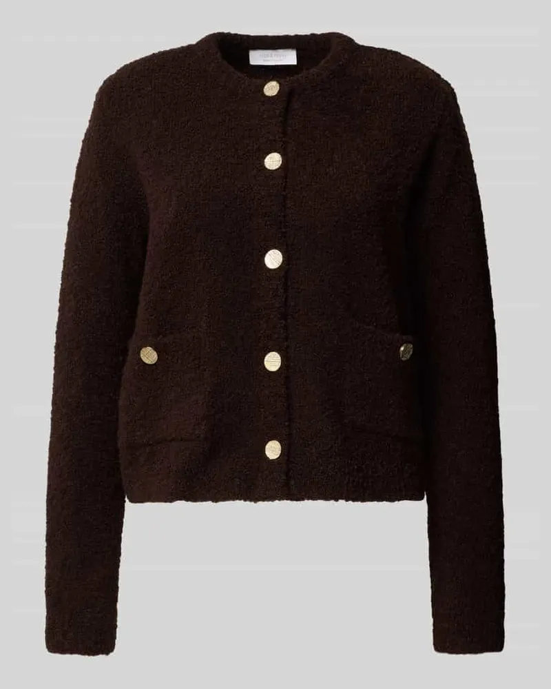 Rich&Royal Strickjacke mit Knopfleiste Dunkelbraun