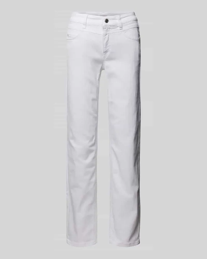 Cambio Regular Fit Jeans mit verkürztem Schnitt Modell 'POSH Weiss