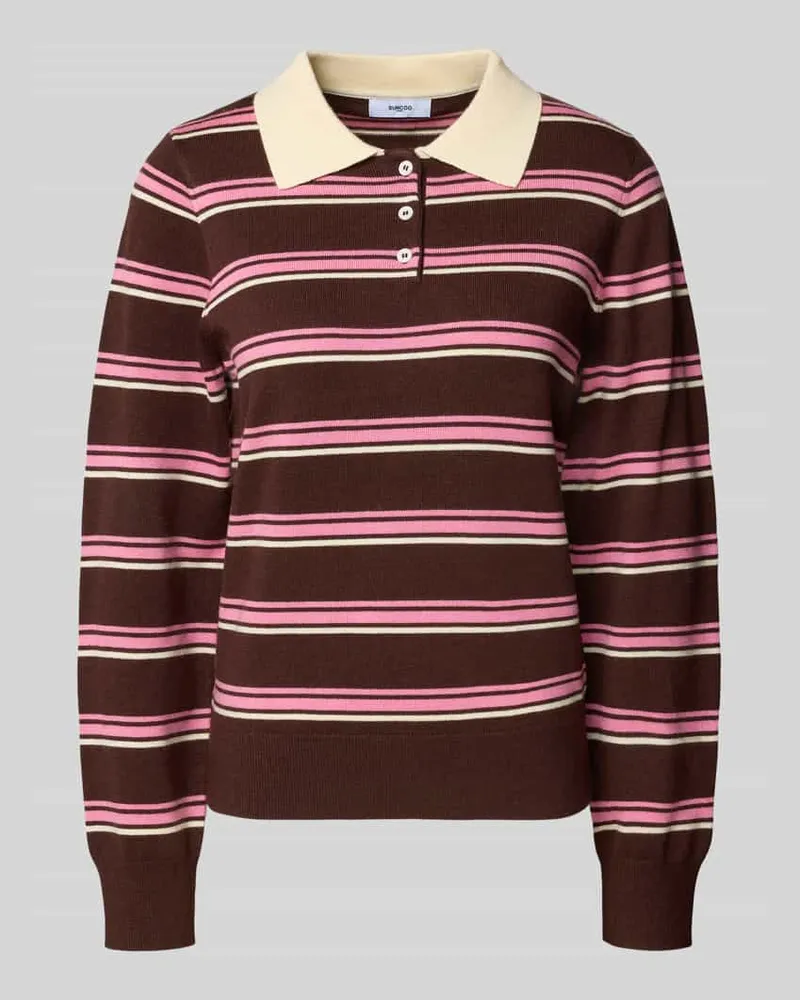 Suncoo Strickpullover mit Umlegekragen Modell 'PREGO Bordeaux