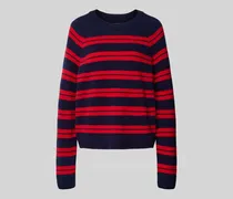 Loose Fit Strickpullover aus reiner Wolle Modell 'LILIRIAA FINE STRIPES