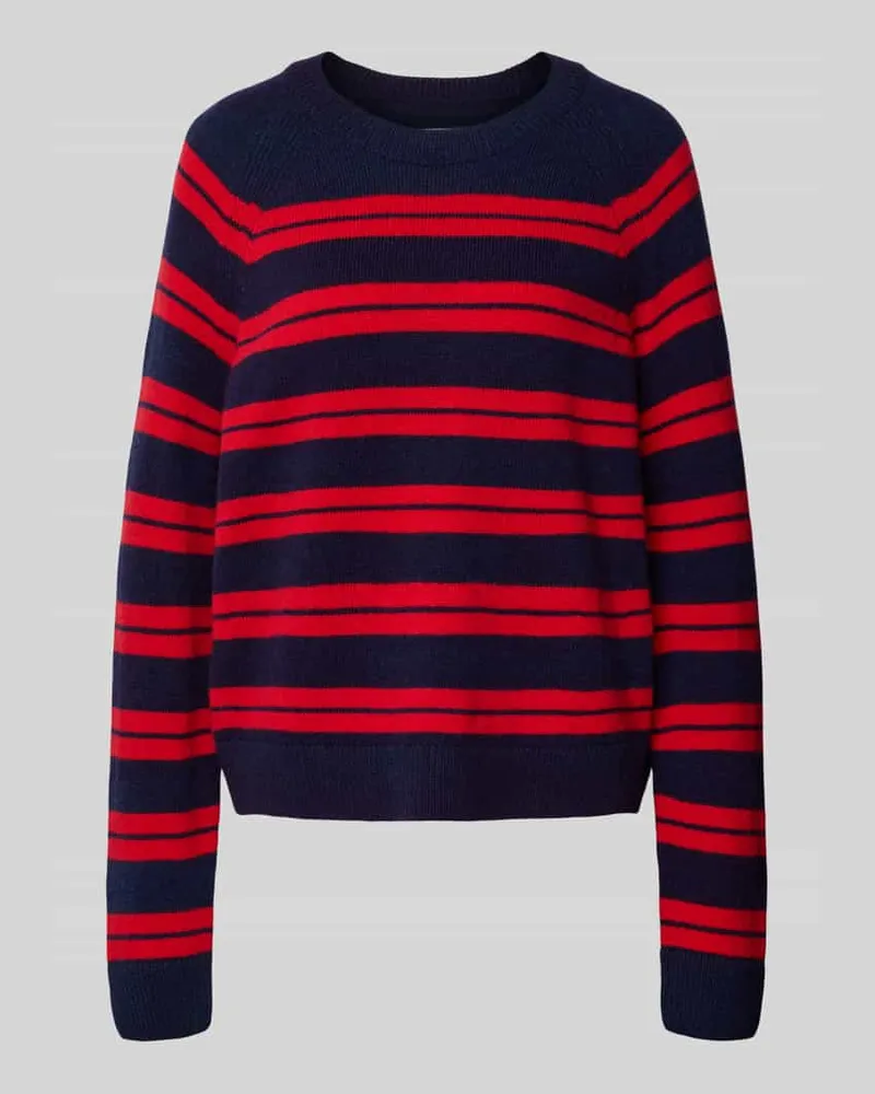 Armedangels Loose Fit Strickpullover aus reinem Woll-Mix Modell 'LILIRIAA FINE STRIPES Marine