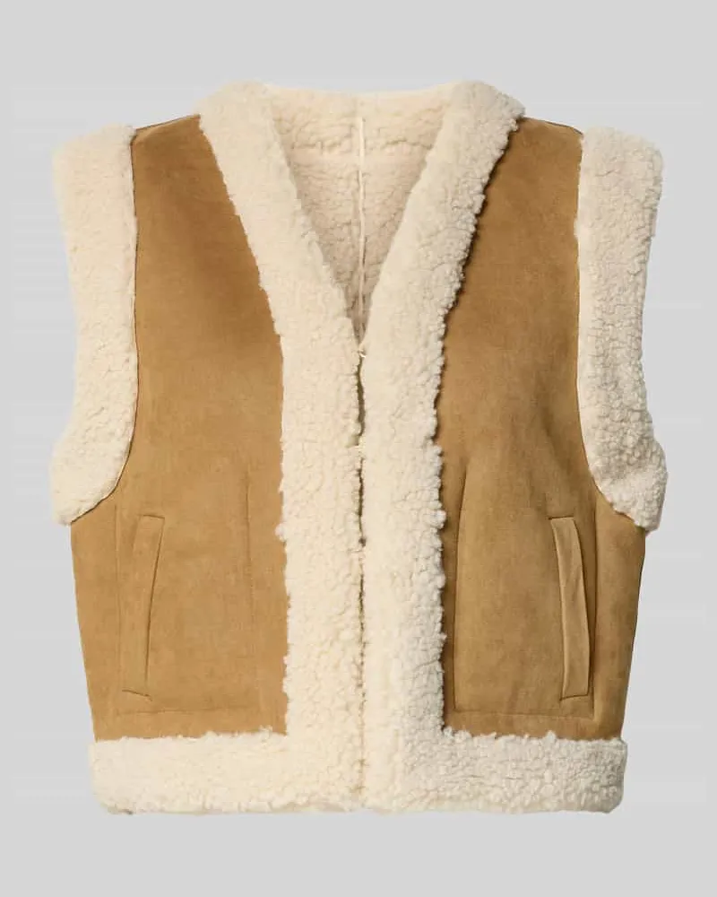 Suncoo Weste mit Teddyfell Modell 'DUAL Camel