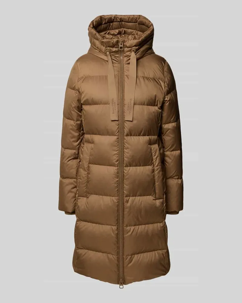 Marc O'Polo Shaped Fit Daunenmantel mit Kapuze Camel