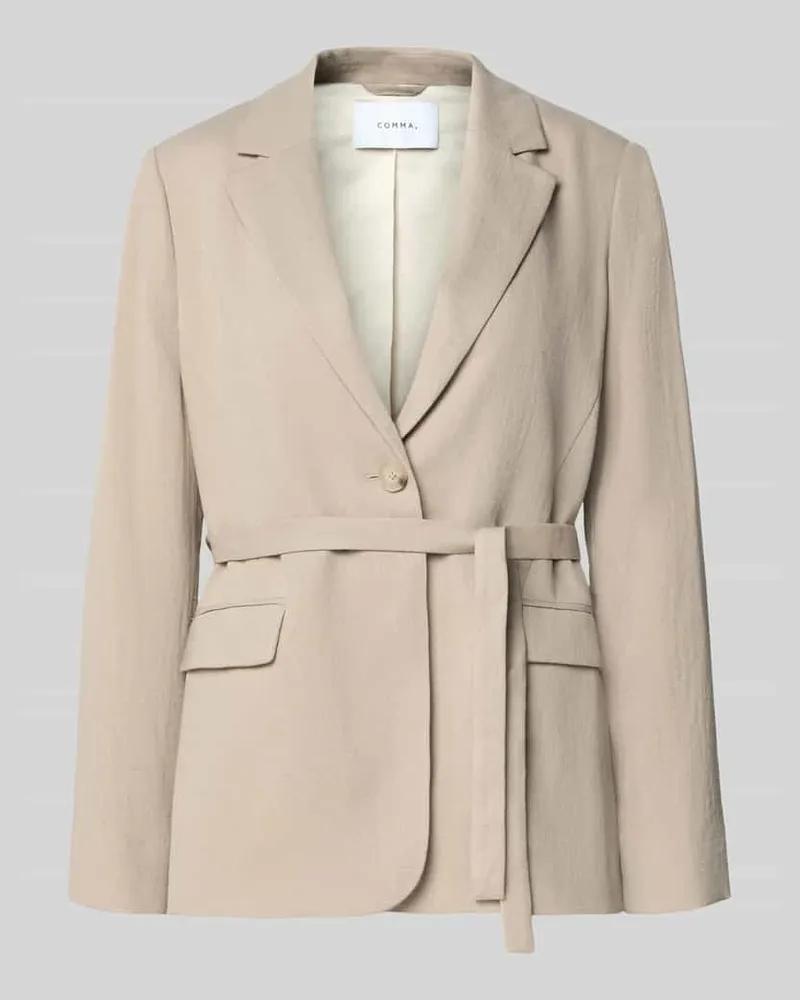 COMMA Blazer aus Viskose-Mix mit Lyocell-Anteil Sand