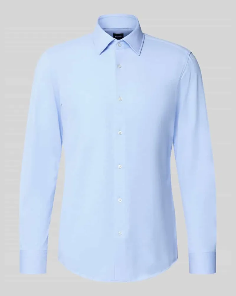 HUGO BOSS Slim Fit Businesshemd aus Baumwoll-Mix Modell 'P-Hank-K-261 Hellblau