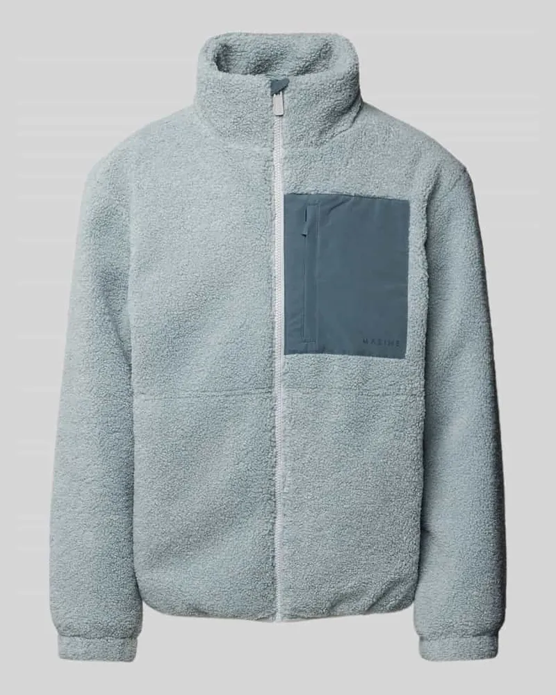 Mazine Sweatjacke mit Stehkragen Modell 'Pelican Hellblau