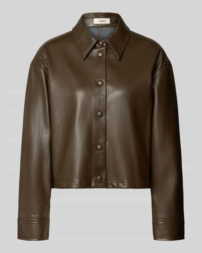 Suncoo Jacke in Leder-Optik Modell 'LENNOX Khaki
