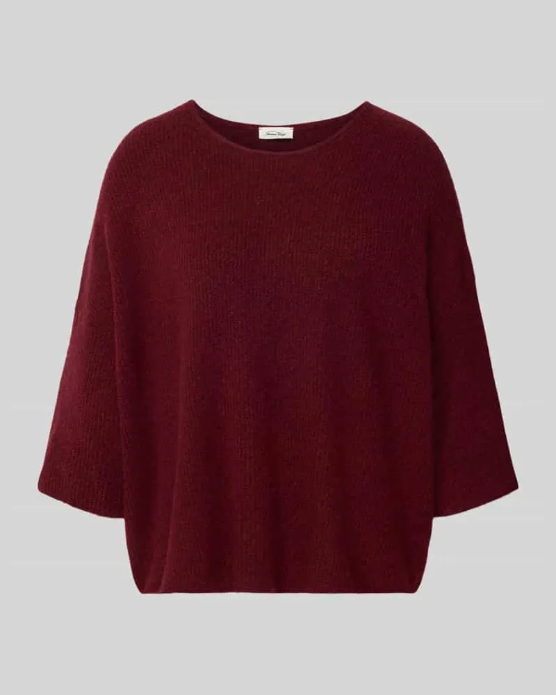 American Vintage Oversized Strickpullover mit Leinen-Anteil Bordeaux