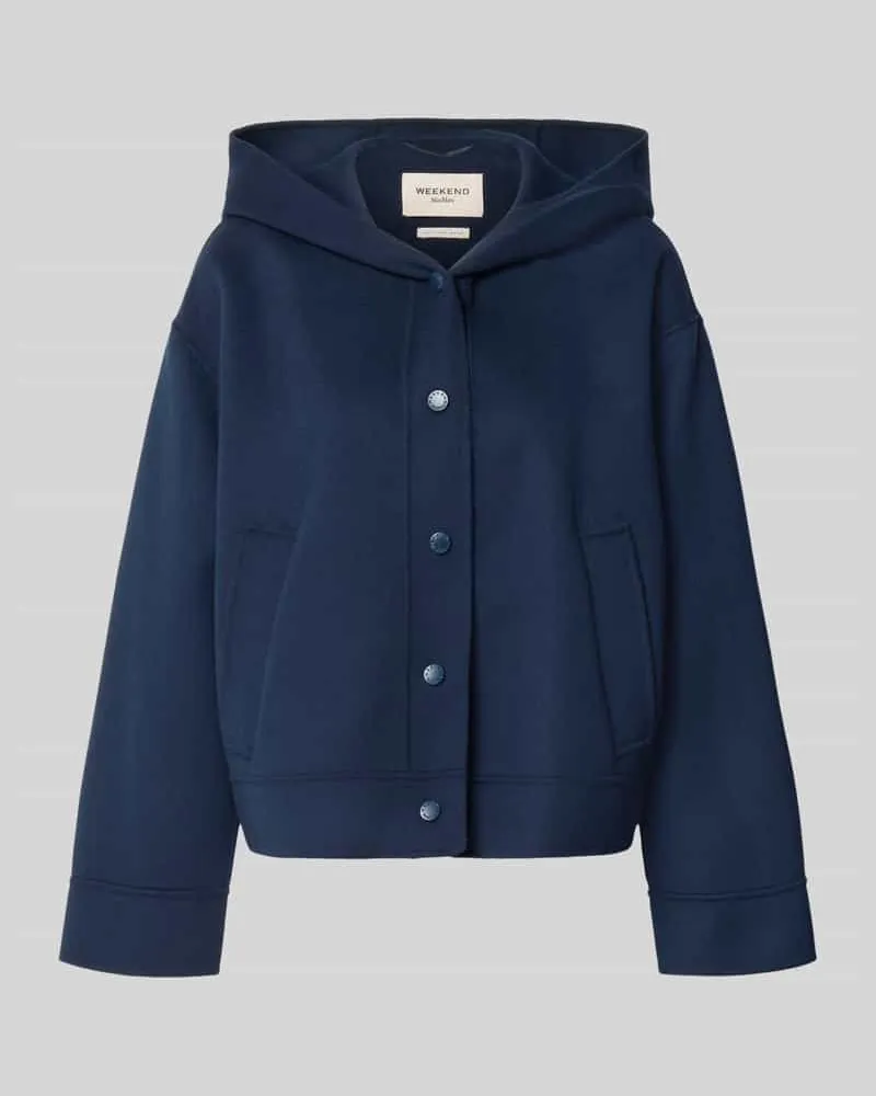 Max Mara Regular Fit Wolljacke mit seitlichen Eingrifftaschen Modell 'WKDRIDENTE Marine